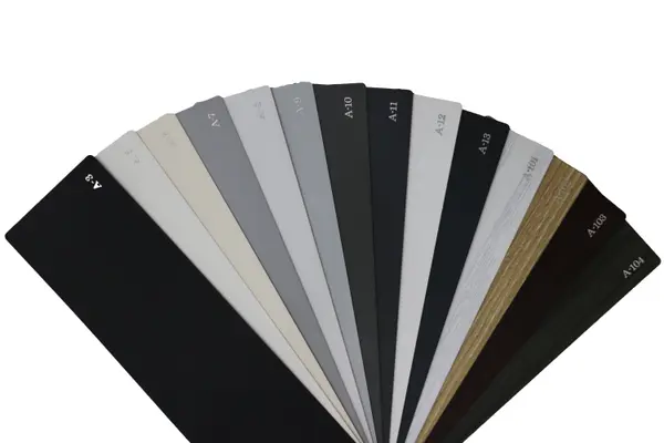 Aluminium powder coat colour sample