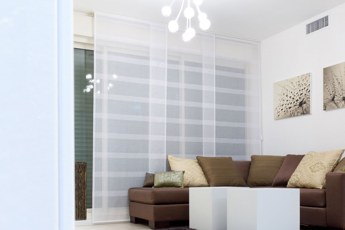 panel blinds in a home